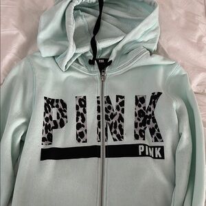 PINK Victoria's Secret Green Jacket Casual Hooded